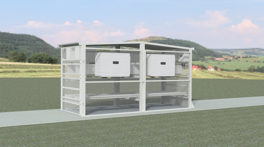 MORRENsystems omvormerrek PV inverter shelter